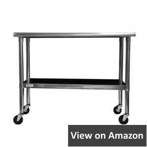 TRINITY EcoStorage NSF Stainless Steel Table with Wheels