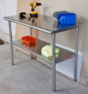 TRINITY EcoStorage NSF Stainless Steel Table garage table